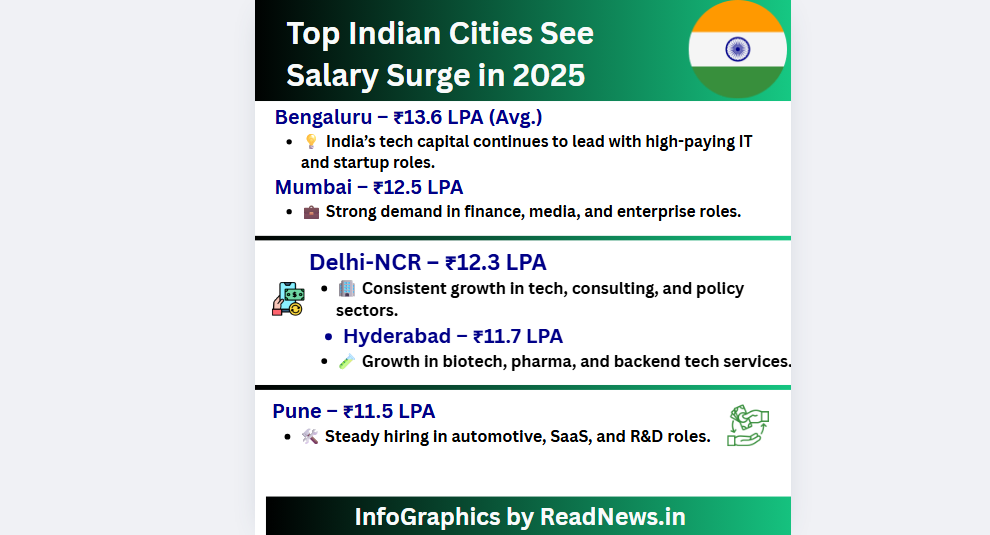 Top Indian Cities See Salary Surge in 2025